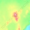 Mapa topográfico Cerro Puntudo, altitud, relieve