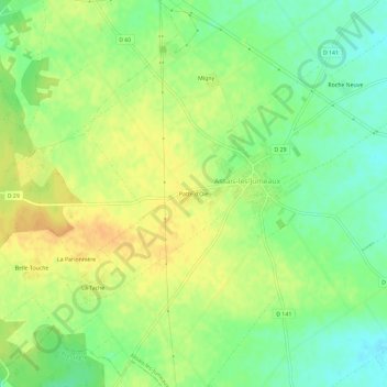 Mapa topográfico Patte d'Oie, altitud, relieve