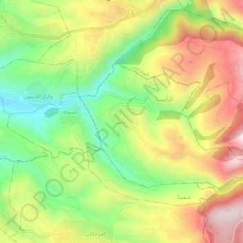 Mapa topográfico Barti, altitud, relieve