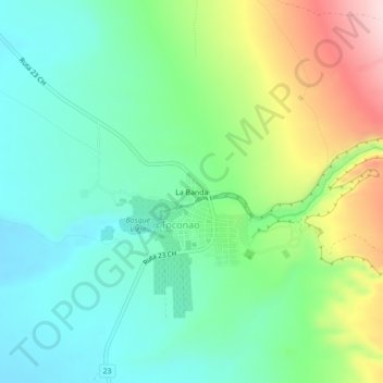 Mapa topográfico La Banda, altitud, relieve