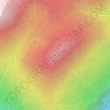 Mapa topográfico Mount Helena, altitud, relieve