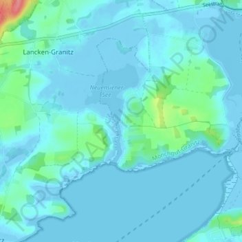 Mapa topográfico Seedorf, altitud, relieve