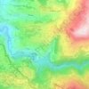 Mapa topográfico Daychouniyeh, altitud, relieve