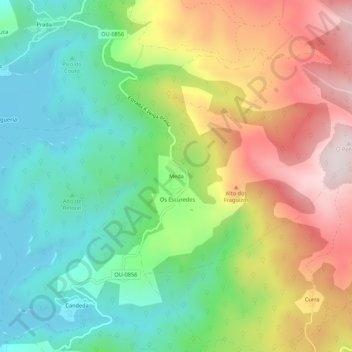 Mapa topográfico Meda, altitud, relieve