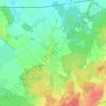 Mapa topográfico Ramsach, altitud, relieve