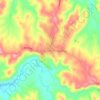 Mapa topográfico Poowong, altitud, relieve