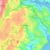 Mapa topográfico Budock Water, altitud, relieve