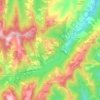 Mapa topográfico Arato, altitud, relieve