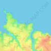 Mapa topográfico Port Puce, altitud, relieve