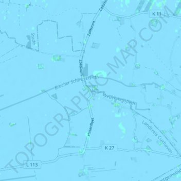 Mapa topográfico Zollbaum, altitud, relieve