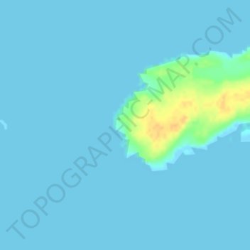 Mapa topográfico Cape Queen, altitud, relieve