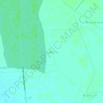 Mapa topográfico Veer Singhwala, altitud, relieve