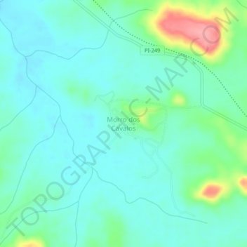 Mapa topográfico Morro dos Cavalos, altitud, relieve