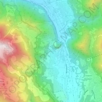 Mapa topográfico Baiedo, altitud, relieve