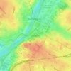 Mapa topográfico Angers, altitud, relieve