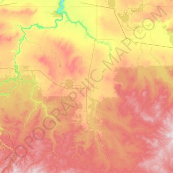 Mapa topográfico Valleyview (town), altitud, relieve