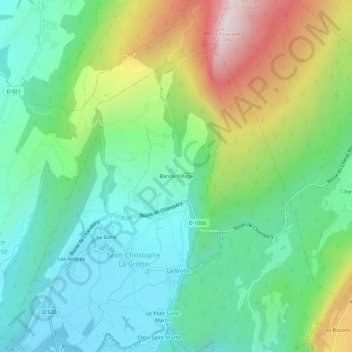 Mapa topográfico Bande Village, altitud, relieve