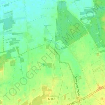 Mapa topográfico Kellerhöhe, altitud, relieve