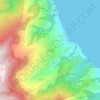 Mapa topográfico Ζαγορά, altitud, relieve