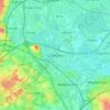Mapa topográfico Chertsey, altitud, relieve