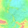 Mapa topográfico Kabul, altitud, relieve