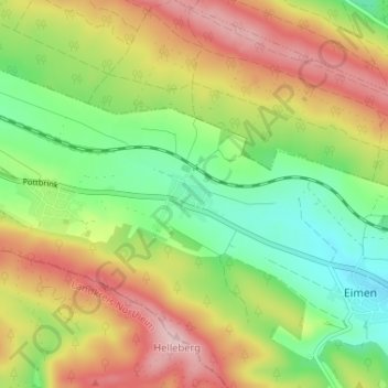 Mapa topográfico Mainzholzen, altitud, relieve
