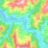 Mapa topográfico El Portiellu, altitud, relieve