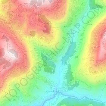 Mapa topográfico Rimhala, altitud, relieve