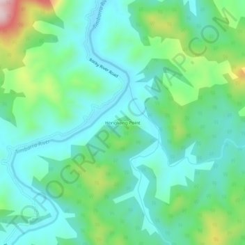 Mapa topográfico Hongkong Point, altitud, relieve