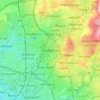 Mapa topográfico Chadderton, altitud, relieve