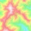 Mapa topográfico El Cisne, altitud, relieve