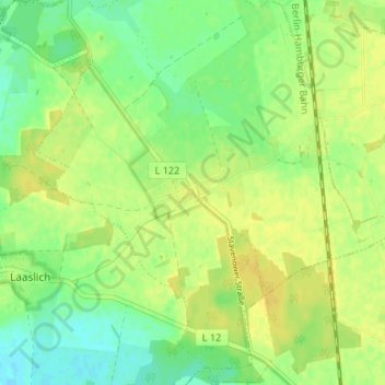 Mapa topográfico Nebelin, altitud, relieve