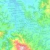 Mapa topográfico La Palmita, altitud, relieve