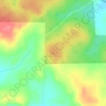 Mapa topográfico Boyagarring Hill, altitud, relieve