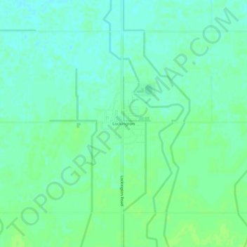 Mapa topográfico Lockington, altitud, relieve