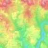 Mapa topográfico La Nouaille, altitud, relieve