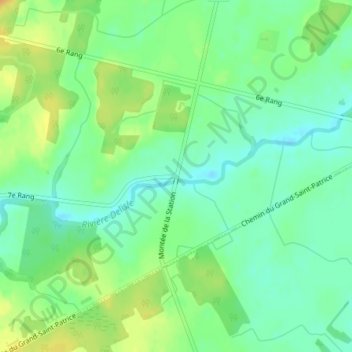 Mapa topográfico Peveril, altitud, relieve