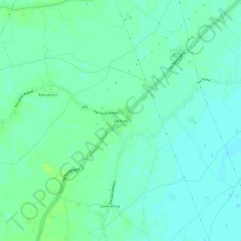 Mapa topográfico Ghibullo, altitud, relieve