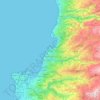 Mapa topográfico Jounieh, altitud, relieve