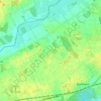 Mapa topográfico Augustenfeld, altitud, relieve