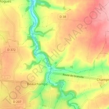 Mapa topográfico L'Hôtel Navet, altitud, relieve