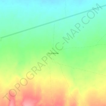 Mapa topográfico Ojo Caliente, altitud, relieve