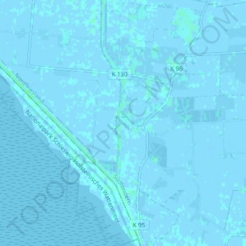 Mapa topográfico Althorsbüll, altitud, relieve