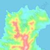 Mapa topográfico Cabo de Tres Forcas, altitud, relieve