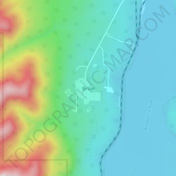 Mapa topográfico Brule, altitud, relieve