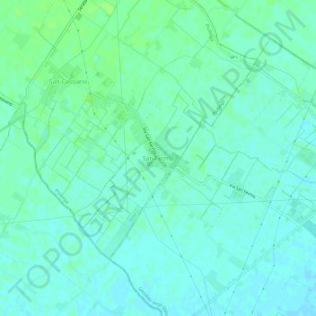 Mapa topográfico San Fermo, altitud, relieve