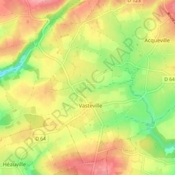 Mapa topográfico Hameau Jourdan, altitud, relieve