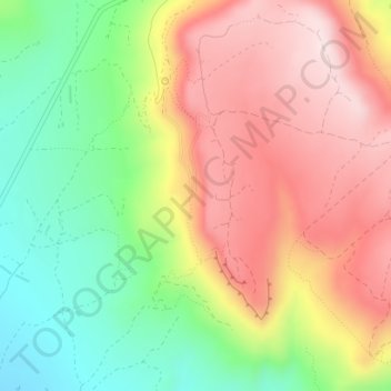 Mapa topográfico La Muela, altitud, relieve