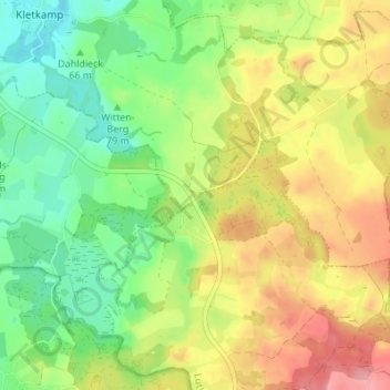 Mapa topográfico Grimmelsberg, altitud, relieve