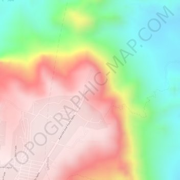 Mapa topográfico Mirante do Canto, altitud, relieve